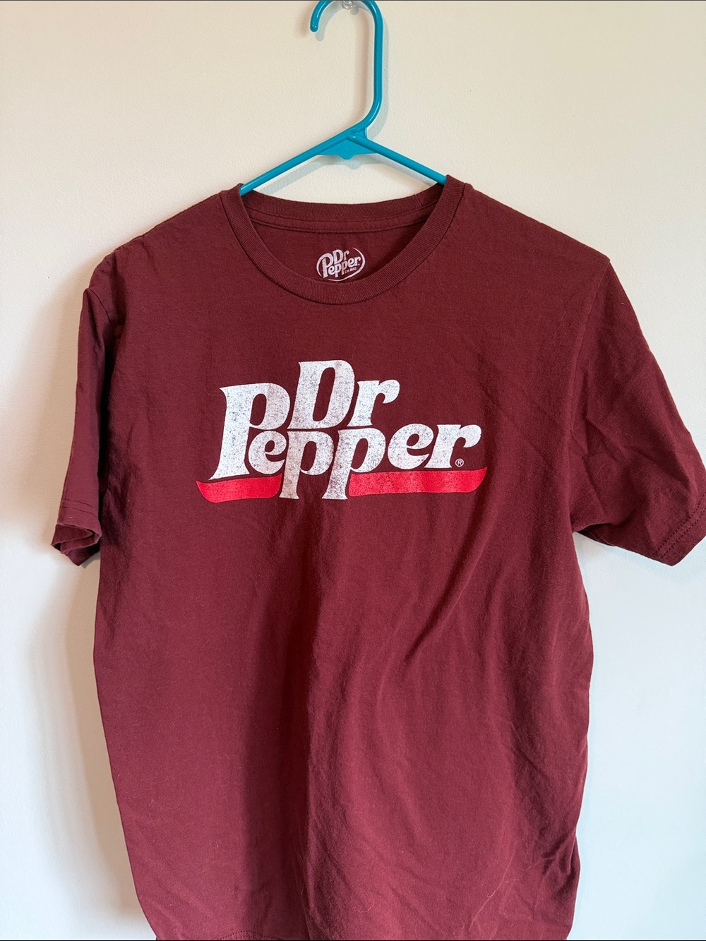 Dr Pepper Logo Tee in Maroon
